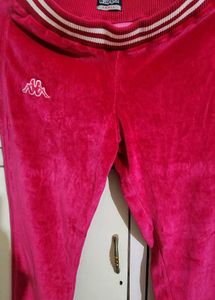 Kappa Pink Luxe Velvet  Jogging Pant