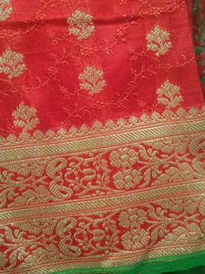 Red Banarasi Silk Saree