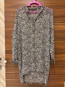 Leopard Print long Tunic Top (SHIRT)