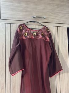 Beautiful Peacock Print Kurta