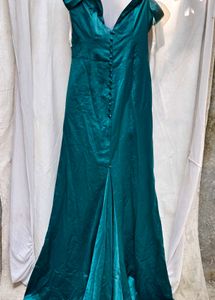 I. Elegant Teal Green Formal Evening Gown