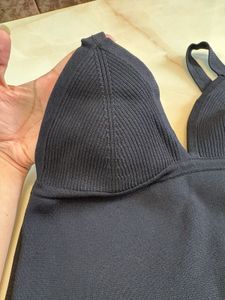 Stylish Black Ribbed Crop Top