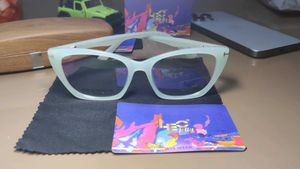 Trendy Light Blue Cat-Eye Glasses