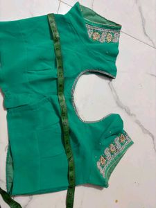 Elegant Teal Embellished Saree
