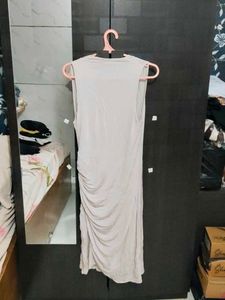 Cream Silky shiny Dress
