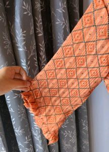 Orange Print Top