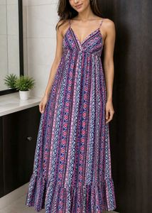 Bohemian Print Maxi Dress