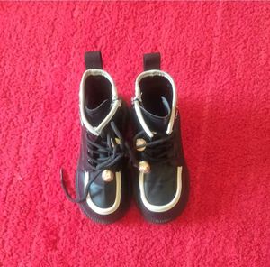 Black Lace-Up Ankle Boots kids(size-29)