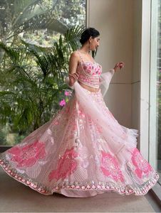 Blossom Mist Pdp Lehenga with Sequin and Bead Work