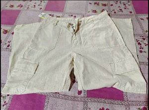 Cream Cargo Pants