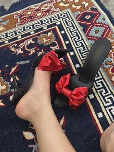 Elegant Red Bow Heels