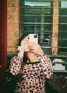 Trendy Leopard Print Full Sleeve Top
