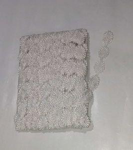 Beautiful Flower Design White Cotton Lace