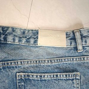 Light Wash Wide Leg Denim Jeans