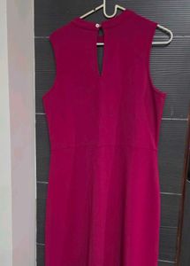 Pink long sleeves classy dress