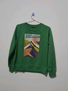 Tokyo Talkies Green Wilderness Graphic Sweatshirt