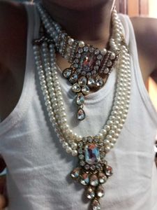 Pearl &amp; Crystal Necklace
