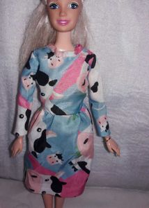 Cute Cow Print Doll Clothes Set