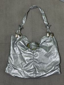 Silver Ruched Heart Corset Top