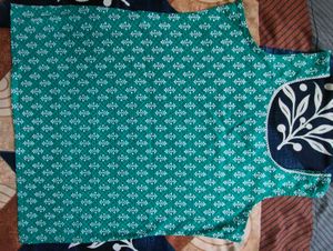 Green Printed Blouse