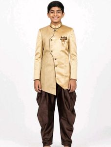 Golden Sherwani for Boys