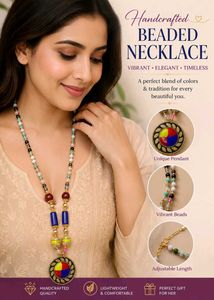 Boho Ethnic Beaded Pendant Necklace