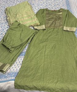 Green Kurta Set with Dupatta