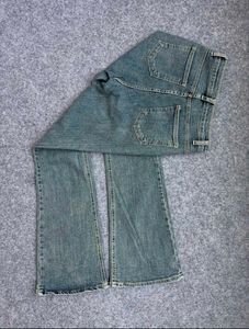 Classic Blue Denim Flare Jeans