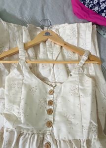 Cute Cream Floral Button-Up Mini Dress
