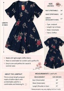 Cute &amp; Comfy Floral Chiffon Jumpsuit❤️❤️❤️