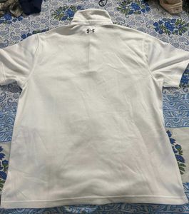 Under Armour White Polo T-Shirt XL size