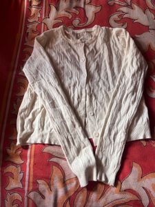 Cream Cable Knit Cardigan