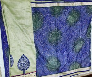 Elegant Mint Green Saree(bilkul new)