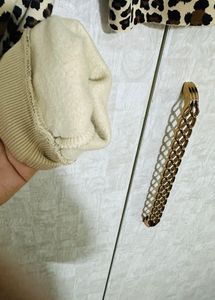 H&amp;M Leopard Print Sweatshirt With Hoodie