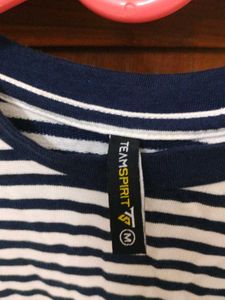 Striped oversized Cropped T-Shirt