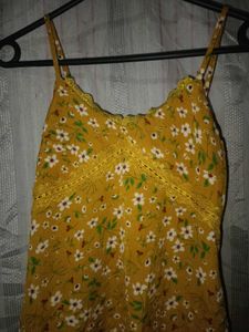 Sunny Yellow Floral Summer Dress