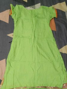 Vibrant Green Embroidered Kurta