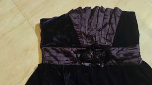 Elegant Velvet Strapless Dress
