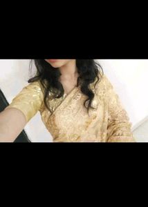 Elegant Gold Saree