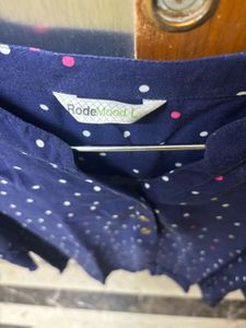 Chic Navy Polka Dot Top