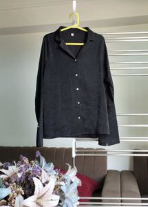 Black Button-Down Shirt
