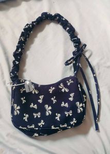 Cute Bow Print Hobo Bag