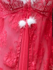 Sale 🔥EBLIN Red Lace Babydoll Nighty