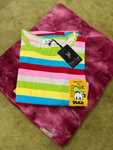 Colorful Striped Tee - Fun & Casual