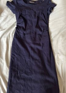 Navy Blue Short Sleeve Dress