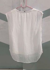 Office White Georgette Top
