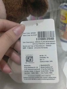Cute Plush Monkey Toy