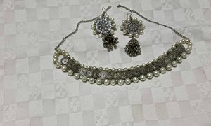 Pearl & Coin Choker Necklace Set