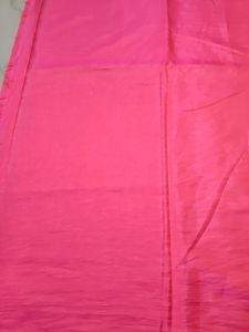 Dark Peach With Gold Shade Silk Material