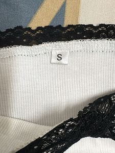 White Lace Trim Cami Top